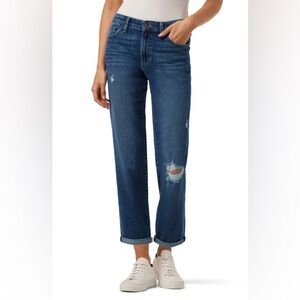 Joe’s Jeans Niki Rolled Hem Boyfriend Cropped Jeans In Varda